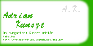 adrian kunszt business card